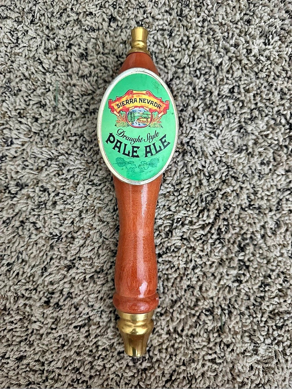 Sierra Nevada Draught Style Pale Ale Beer Tap Handle Brown & Green
